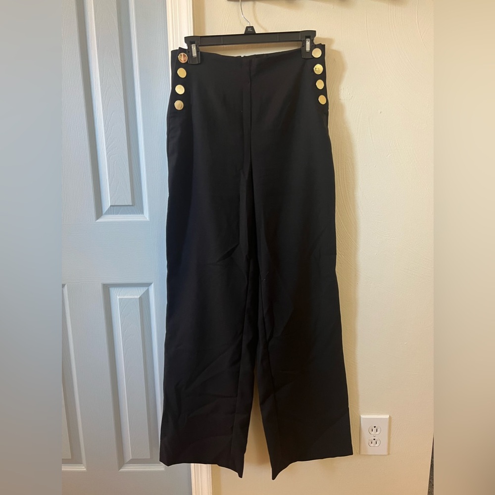 House of Harlow Black Women’s high rise wide leg slacks
